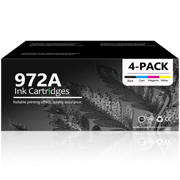 972A Ink Cartridge Compatible for HP 972A Ink Cartridge for 477dw 552dw 577dw 577z Printer(4 Pack Combo Pack)