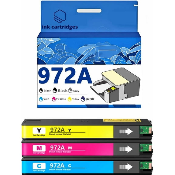 972A Ink Cartridges Compatible for X352dw X377dw X452dn X477dn X552 P55250dw P577 Printers, Leak-Proof Design Crisp Printing, Home & Office Use