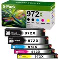 thumbnail image 1 of 972X Ink Cartridges High Yield Combo Pack (5Pack, 2Black/1Cyan/1Magenta/1Yellow) Compatible for HP972X 972 Ink Cartridge for Pagewide MFP P57750DW Pro 452dn 452dw 552dw 477dw 577dw Printers, 1 of 8