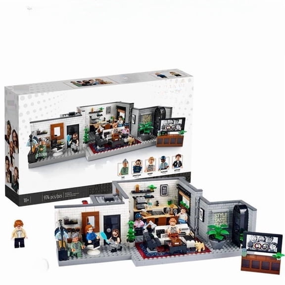 974 PCS Modern Multi-Room Studio Interior Scene Building Blocks Desktop Diorama Model with Minifigures, Ages 18+