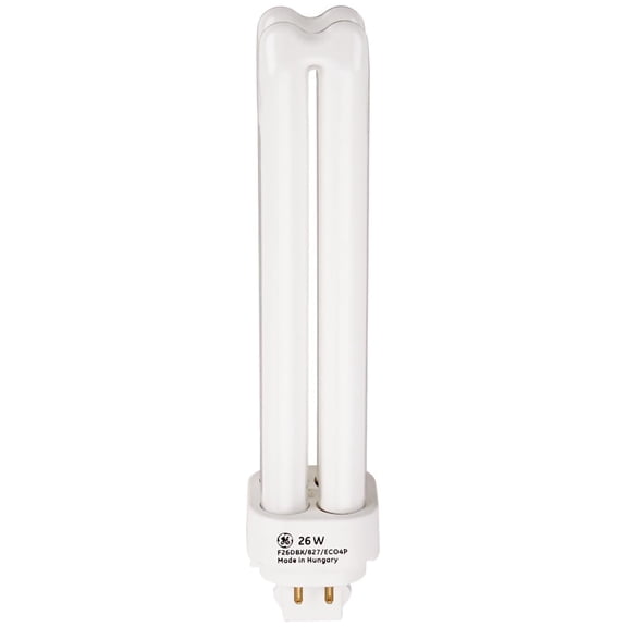 97610 - F26DBX/827/ECO4P - 26 Watt Plug-in Compact Fluorescent Quad Tube Light Bulb, 4 Pin, 2700K (10)