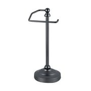 SunnyPoint Deluxe Fingertip Towel Holder Stand, Heavy Weighted and Free-Standing Steel Countertop Rack for Bathroom or Kitchen, Black Nickel
