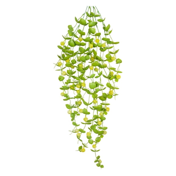 97CM Artificial Hanging Trailing Plants for Home Decor, Realistic Faux Greenery Vines UV & Fade Resistant No-Maintenance Multi-Color, Fake Plants for Wall Ceiling Balcony Hanging Basket Decor,Yellow