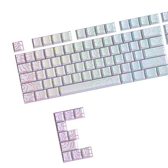 97Key Side Engraved Keycaps Sublimation Original Height Backlit Keycap For61 64 68 75 84 Mechanical Keyboards