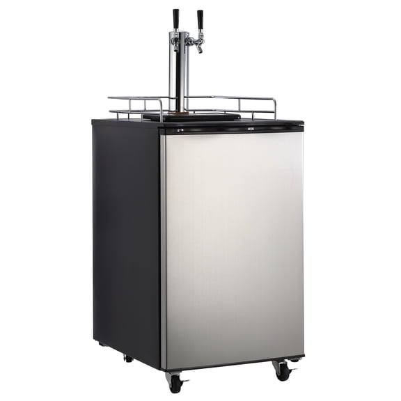 97L Single Tap Kegerator, Stainless Steel Home Beer Dispenser with Digital Temperature Control (0-10c) & Locking Casters | Perfect for Home Bar, Man Cave, Parties & Commercial Use
