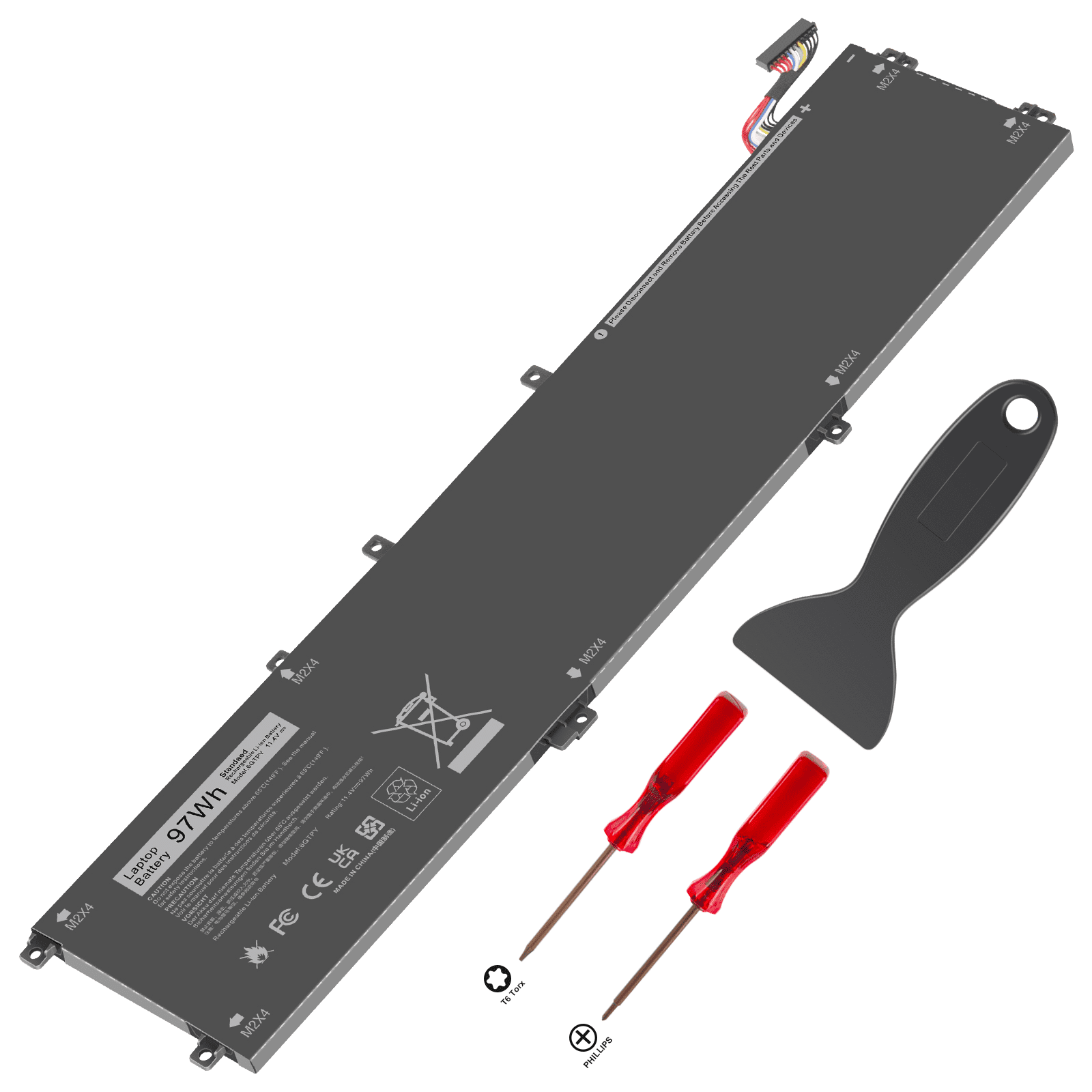Vhbw Batteria Compatibile Per Dell Precision 5530 2-in-1 - 6500mAh, 11.4V, Li-Polimero, Sostituisce FW8KR