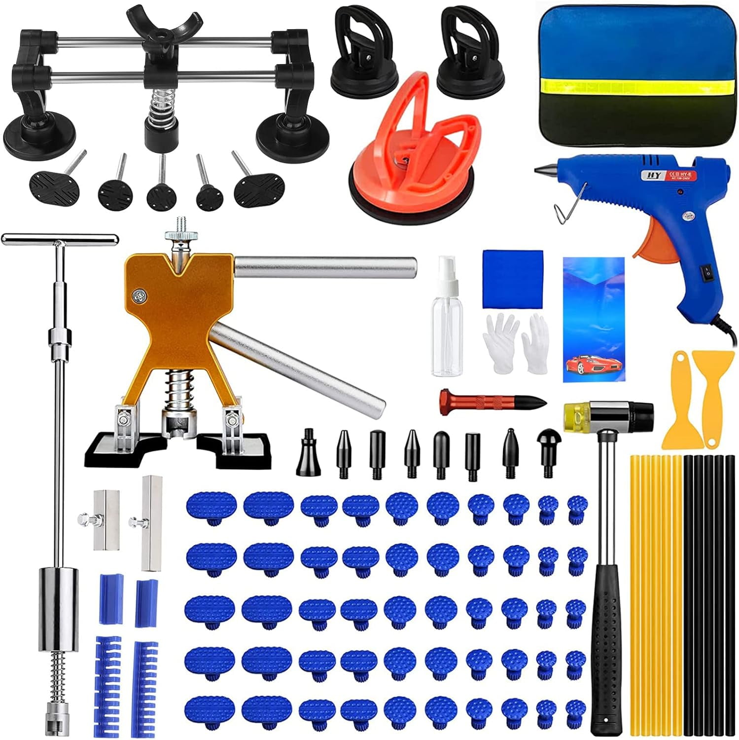 AUTOPDR Paintless Dent Repair Kits 100PCS Car Dent Removal Tools Come With 4 Kinds - Foto 10