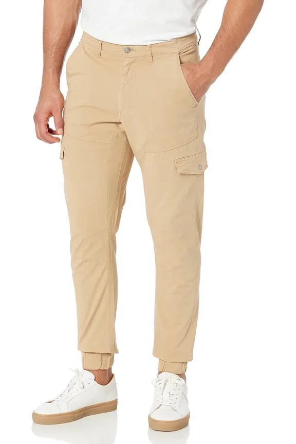 $98.00 Guess Mens Mid Rise Cargo Slim Pants, Travertine Sand, Size 34x31