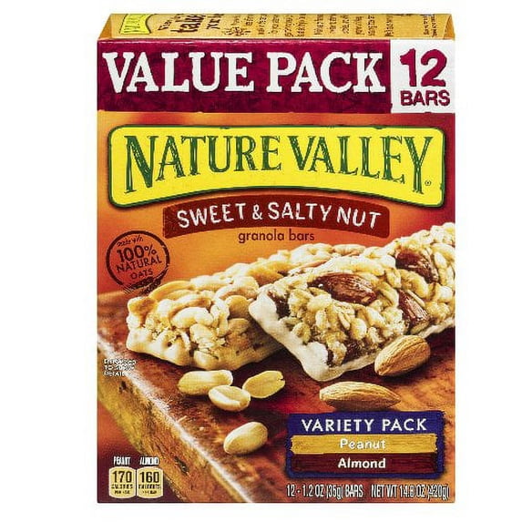 Nature Valley Granola Bar Sweet and Salty Nut Variety Pack, 12 ct. (Pack of 48)