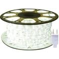 thumbnail image 1 of 98.4ft Rope Lights Outdoor Waterproof,Daylight White LED Rope Lighting Indoor,Connectable,Plug-in 110V 6000K 360 LEDs,Flexible Light String for Patio Bedroom Camping Ceiling, 1 of 7