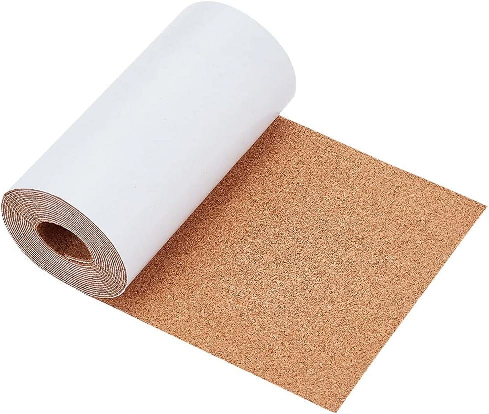 98.4x5.9inch Self-Adhesive Cork Roll 1 mm Thick Cork Mat with Strong Adhesive-Backed for Wall Decoration Party and DIY Crafts 1 Roll