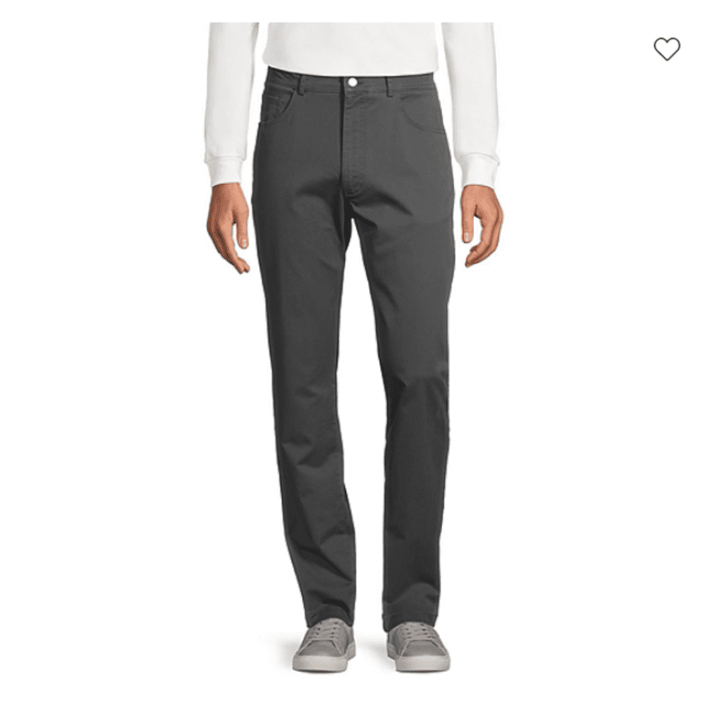 $98 Hart Schaffner Marx Men's, Straight Fit Flat Front Pants, Charcoal, 32X32
