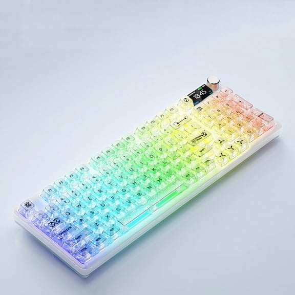 VIPQV Wireless Mechanical Keyboard,Tri-Mode BT5.0/2.4GHz/USB-C Hot Swappable Custom Keyboard,RGB Backlit Computer Gaming Keyboards for PC/Tablet/PS/Xbox