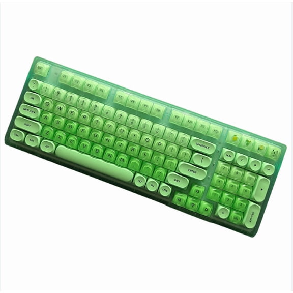 98 Keys Hot Swappable Keyboard, Tri-Mode 2.4G Bluetooth Wired Lime Green RGB Mechanical for PC