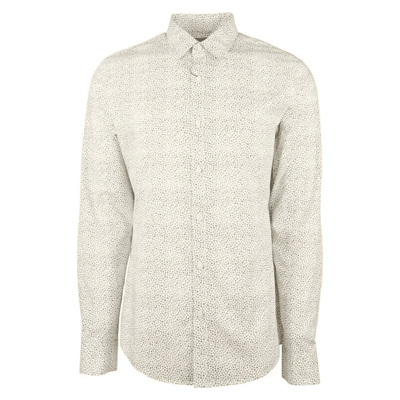 $98 Michael Kors Men Slim-Fit Long-Sleeve Woven Shirt, White, XL