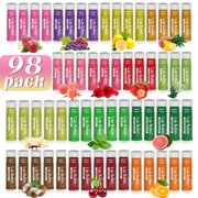 98 Pack Lip Balm Set, 14 Assorted Flavors, Portable Compact Packaging, Multipurpose Gifts for Wedding Bridesmaids, Graduation and Party Favors