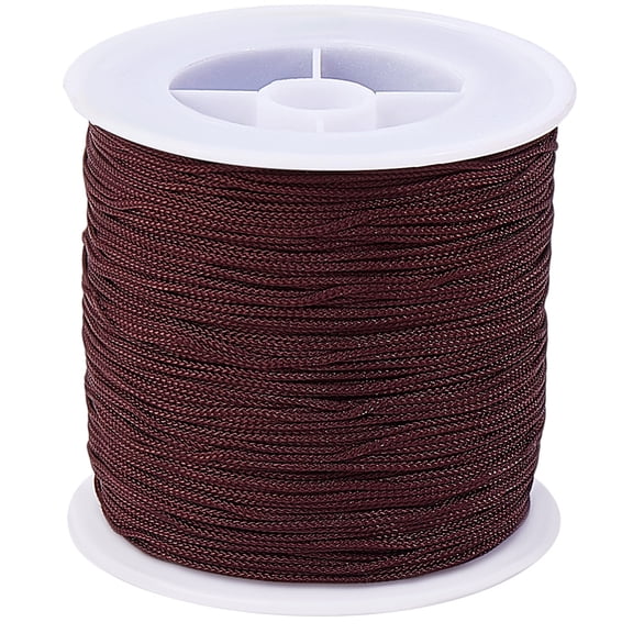 98 Yards Brown Handwork Braid Thread Bracelet String Braiding Cord Chinese Knotting Woven Nylon Cords Bundle DIY
