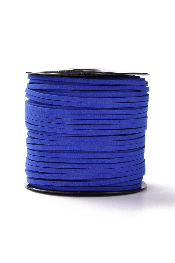 98 Yards Flat Faux Suede Leather Lace 3mm Micro-Fiber Leather String Cord Beading Thread for Jewelry Making Crafting Tassels Necklaces Bracelet