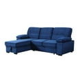 thumbnail image 1 of 98 in. Exie Sectional Sofa with Pull Out Bed, Blue - 2 Piece, 1 of 1