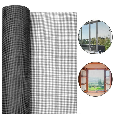 98'' x 47'' Window Screen, TSV Door Fiberglass Screen Mesh Replacement Repair Kit, Gray