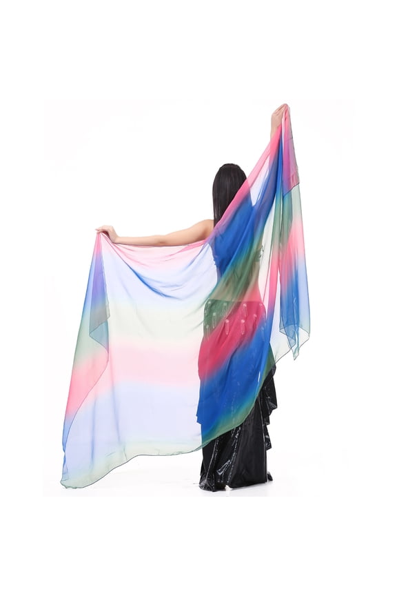 98 x 47in Lightweight Imitated Silk Fabric Scarf Belly Dance Scarf Hand Scarf Veils Shawls