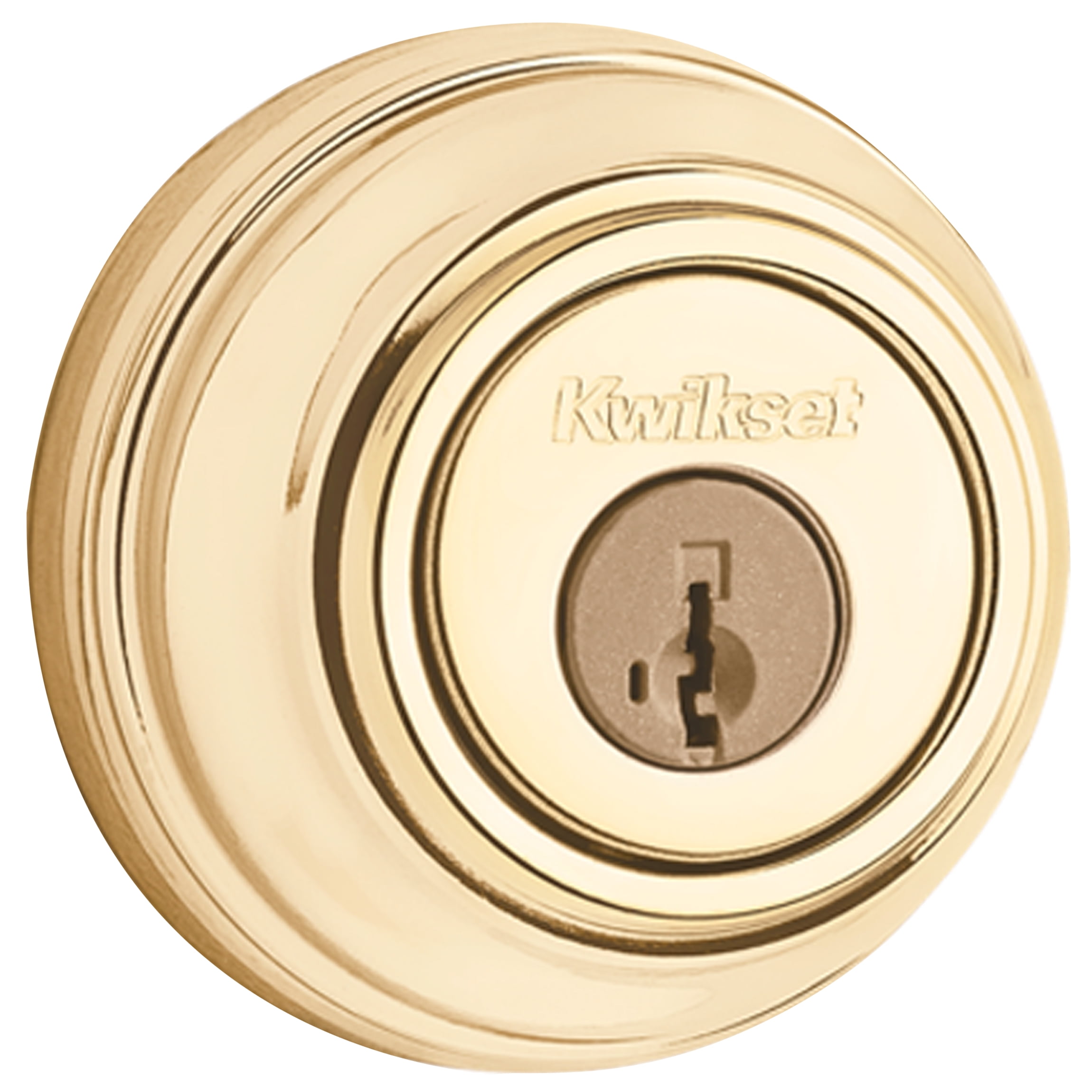 Kwikset Polished Brass Universal Handing Deadbolt