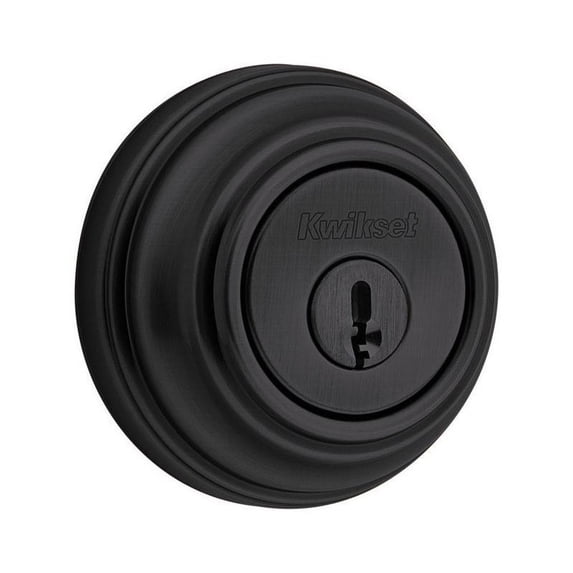 980 Single Cylinder Iron Black Deadbolt