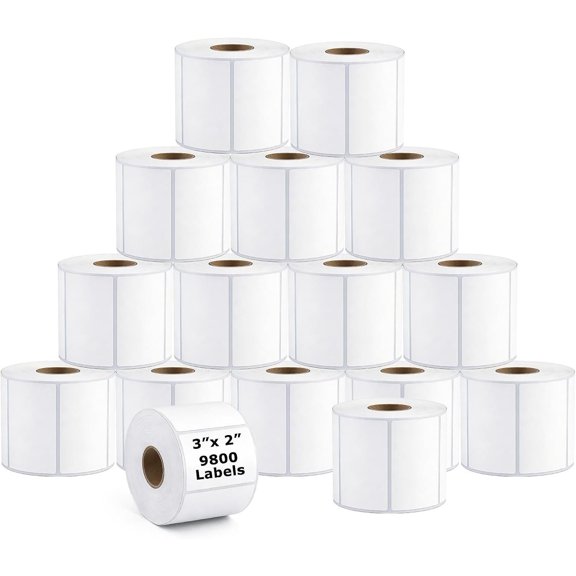 9800 count 3"x2" Direct Thermal Labels, 14 Rolls, 700 Labels/Roll