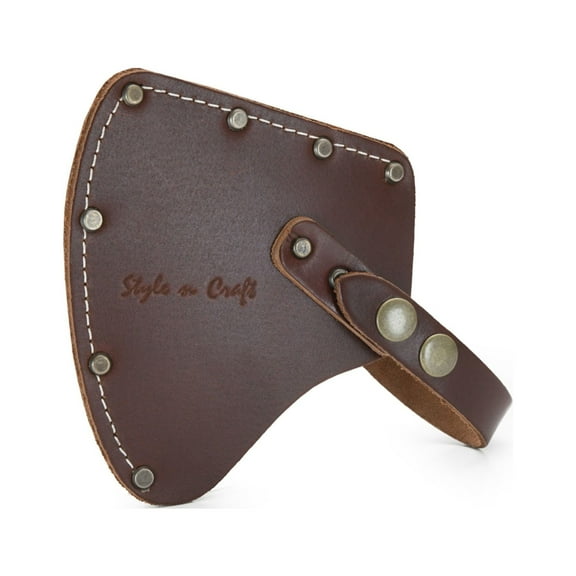 98025 - Camper's Hatchet Sheath in Dark Tan Heavy Full Grain Leather | Style n Craft