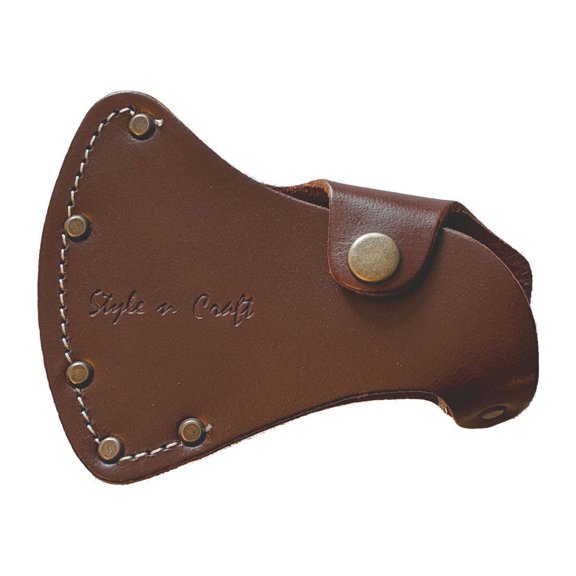 98026 - Sportsman's Axe Sheath in Dark Tan Heavy Full Grain Leather | Style n Craft