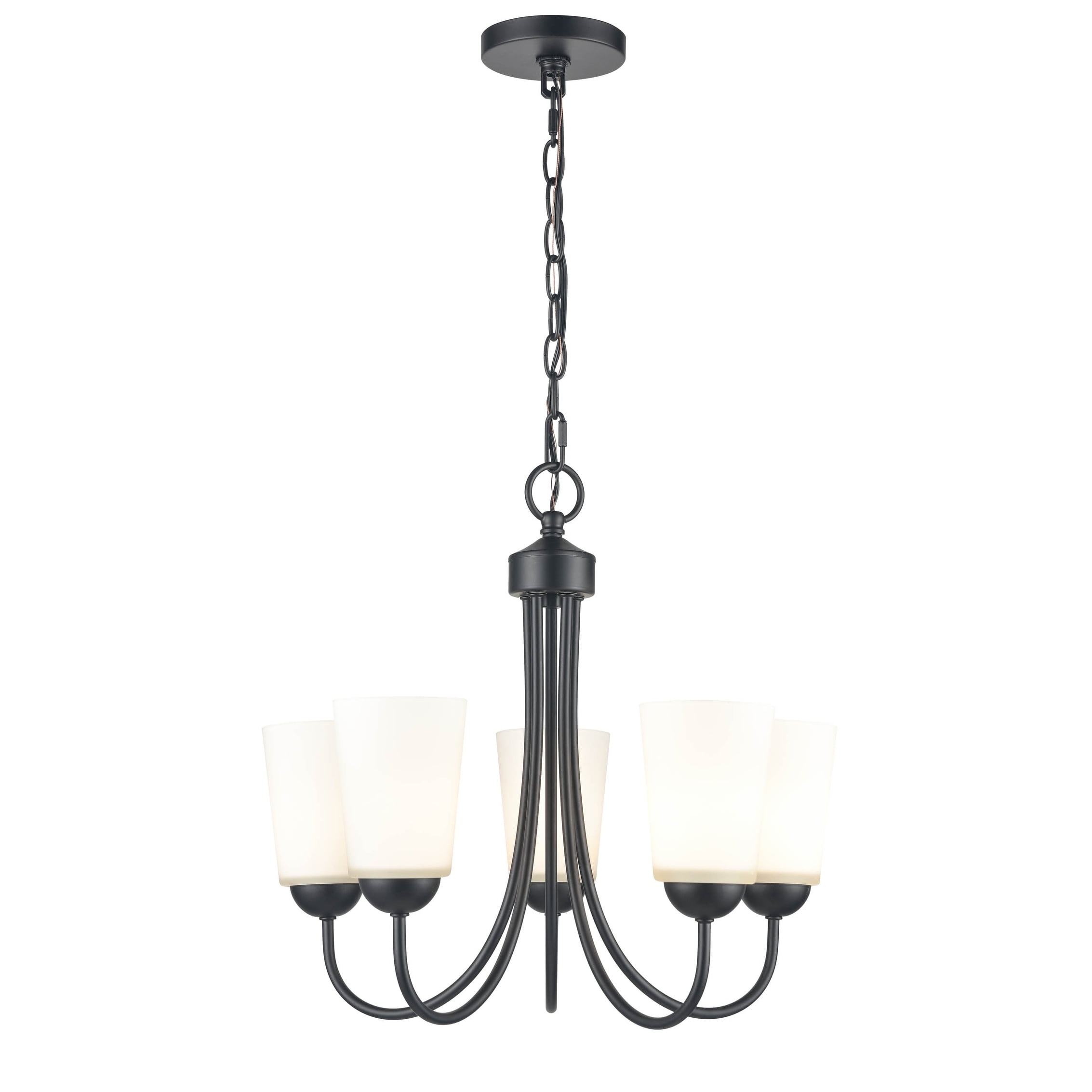 Ivey Lake Matte Black 5-Light Traditional Chandelier