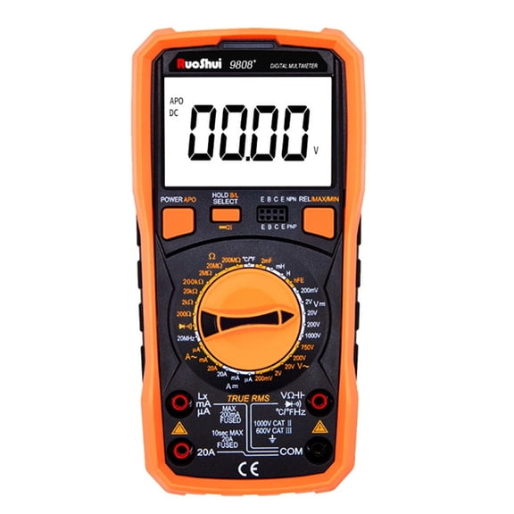 9808+ Digital Multimeter Inductance 20H High Precision 2000uF Capacimeter 20MHz Frequency Temperature Measuring ,Easy to Use
