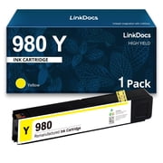 980XL Ink Cartridge Compatible for 980 Y D8J09A Ink Cartridge to use with OfficeJet Enterprise Color Flow MFP X585z MFP X585dn X585f OfficeJet Enterprise Color X555dn X555xh PrinterYellow 1Pack