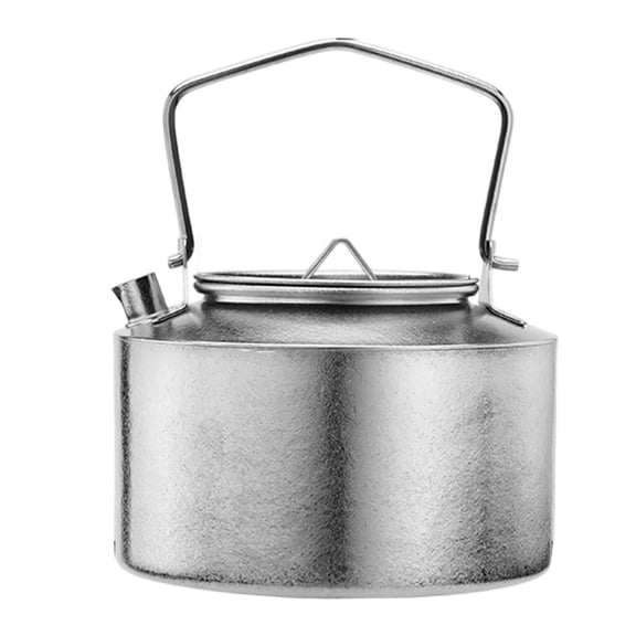 980ml Pure Ti Kettle With Foldable Handle Ultralight Coffee Teapot for Camping