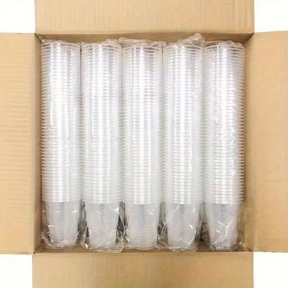 980pcs Stackable Multi-Functional Party Cups - Durable PP Material for Hot & Cold Beverages - 5.75oz Reusable Drinkware for Camping, Parties & Gatherings