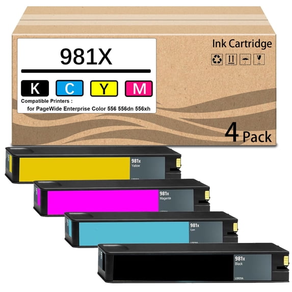 981X 981 High Yield Ink Cartridge Works for PageWide Enterprise Color 556 556dn 556xh MFP 586 MFP 586z MFP 586dn MFP 586f Printer
