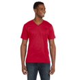 thumbnail image 1 of 982 Anvil Adult Lightweight V-Neck T-Shirt Red S, 1 of 2