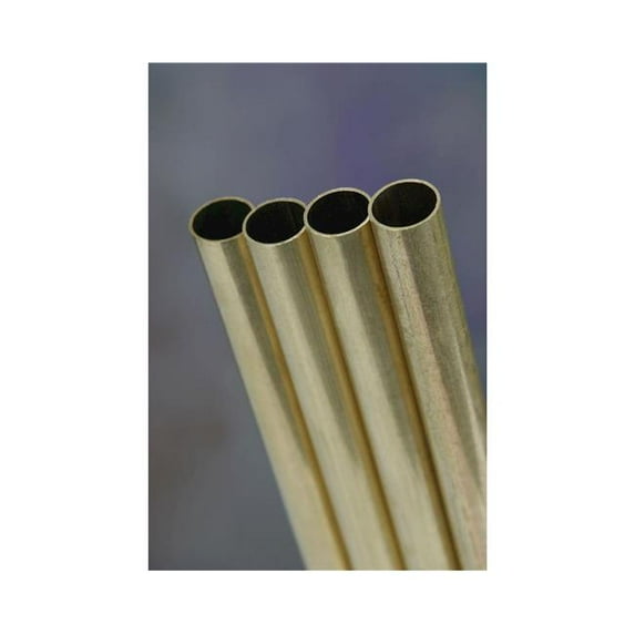 9822 Round Brass Tube 4mm OD x .45mm Wall (3) Multi-Colored