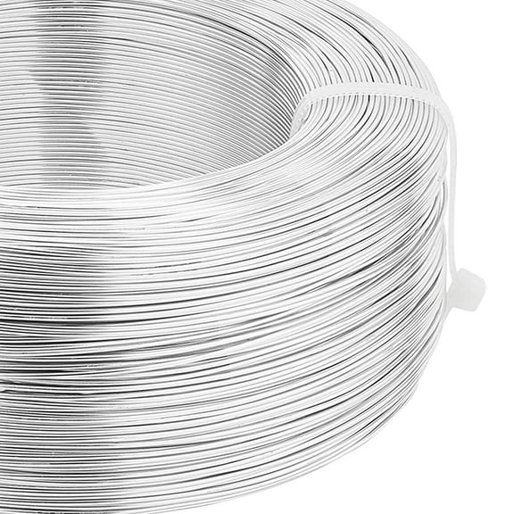 984 Feet 20 Gauge Silver Aluminum Wire Bendable Metal Sculpting Wire DIY for Beading Jewelry Making Garden Supply