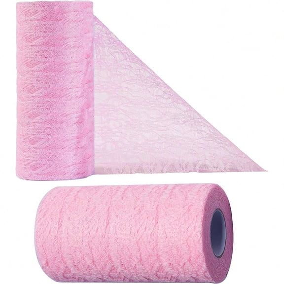 984 Inch (82 Ft) Retro Lace Table Runner Roll, Polyester Lace Ribbon for Wedding Bridal Shower Birthday Party, DIY Table Decor & Gift Wrapping