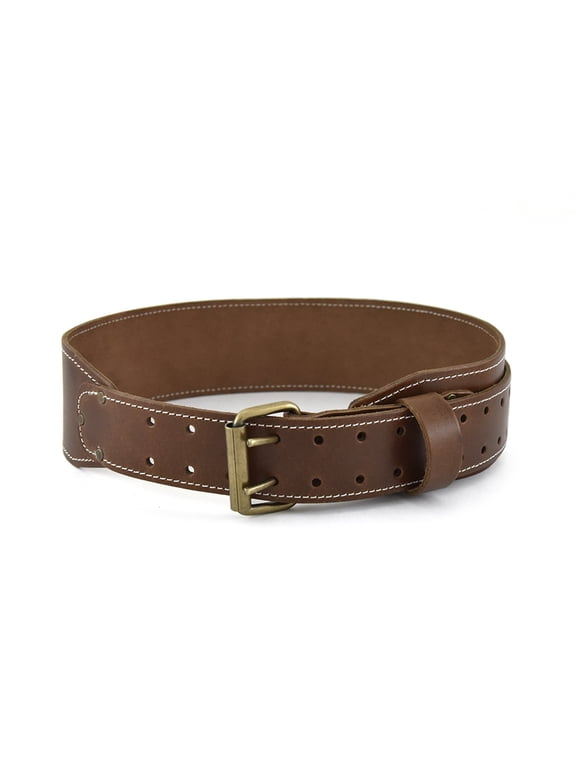 98437 - 3 Inch Wide Tapered Dark Tan Leather Work Belt | Style n Craft
