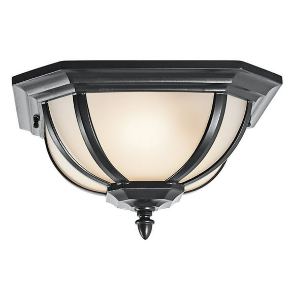 9848BK Kichler Lighting Salisbury - 2 light Outdoor Flush Mount - 13.5 inches wide-Black Finish