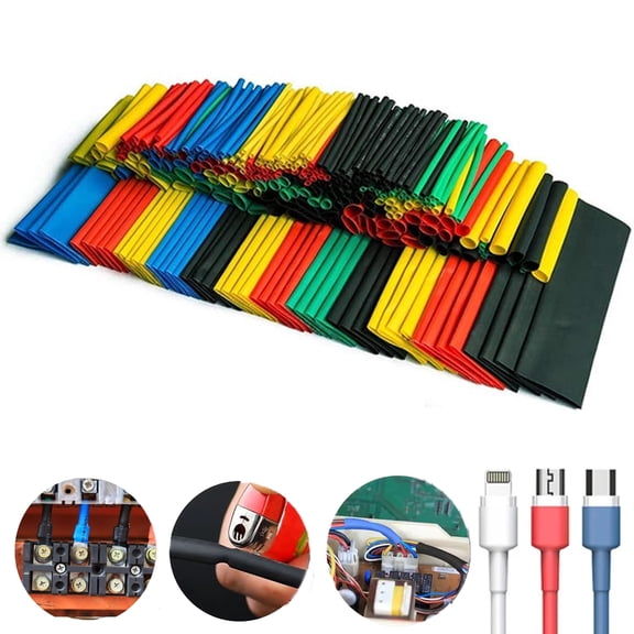 KUAIQU 984PCS Heat Shrink Tubing Wire Assortment Kit, Industrial Heat-Shrink Tubing for Wires Electrical Waterproof Heat Shrink Tape Multi-Colors,8 Sizes 2:1 Marine Grade Heat Shrink Wrap