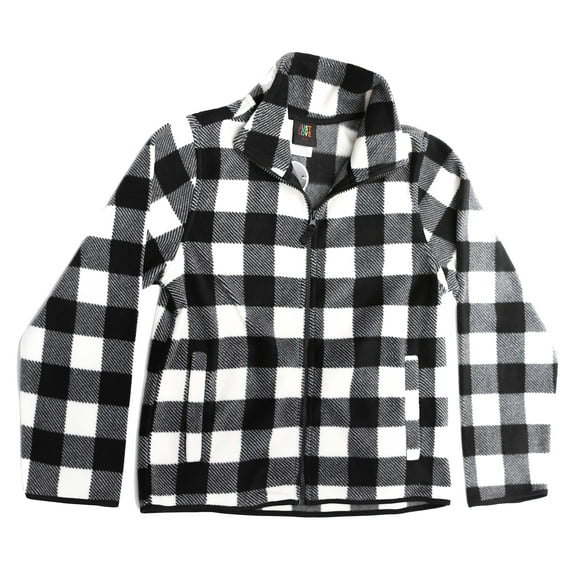 98501-MNT-14/16 Just Love Polar Fleece Girls Jacket (Black / White, 6-6X)