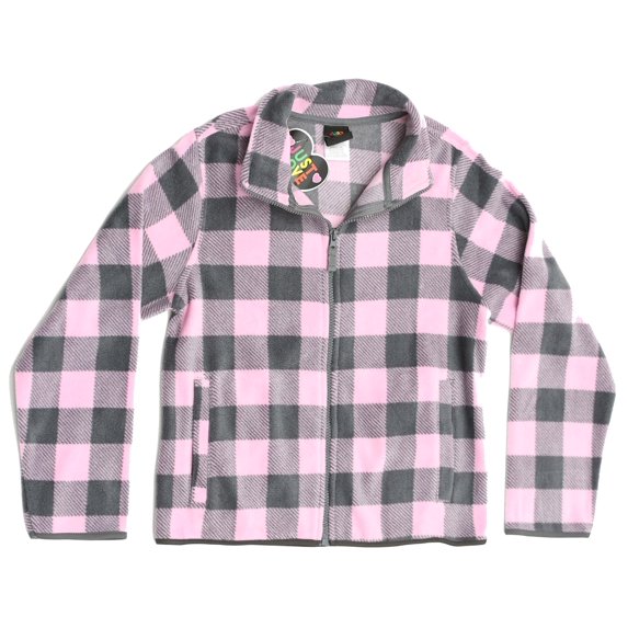 98501-MNT-4-5 Just Love Polar Fleece Girls Jacket (Charcoal / Light Pink, 12-Oct)