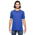 thumbnail image 1 of 988AN Anvil Adult Lightweight Ringer T-Shirt Heather Blue/True Navy S, 1 of 2