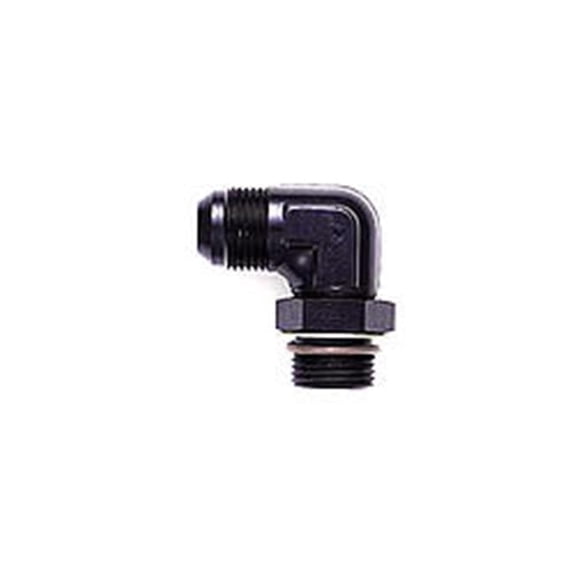 989009 -10 AN Male 90 deg to - 8 AN High Flow Contour O-Ring Boss Adapter