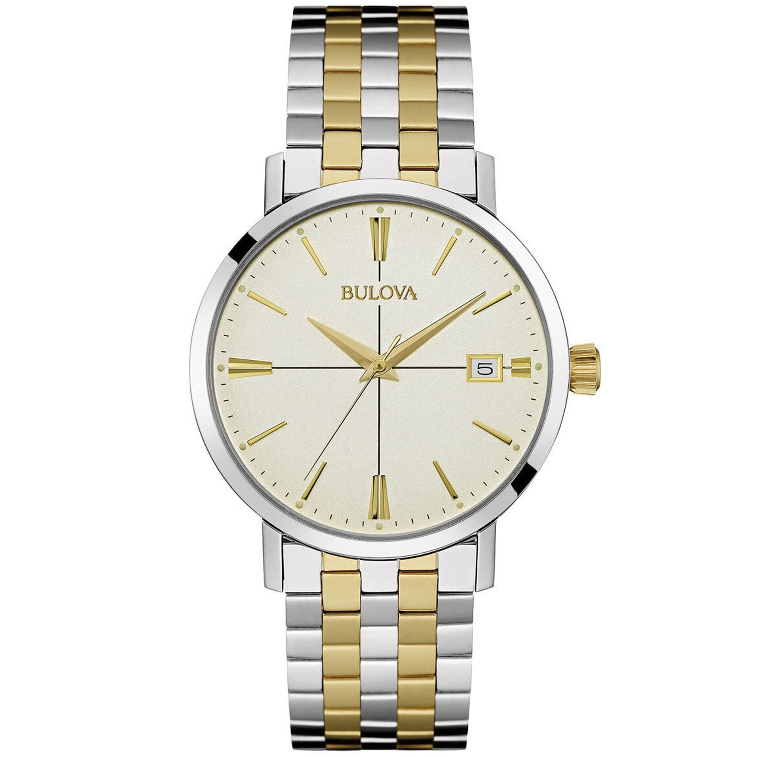 Bulova Two-Tone Gold and Silver Bracelet Watch with Cream Dial Watches for every kind of lineup. Consider these your Bulova  main image 3
