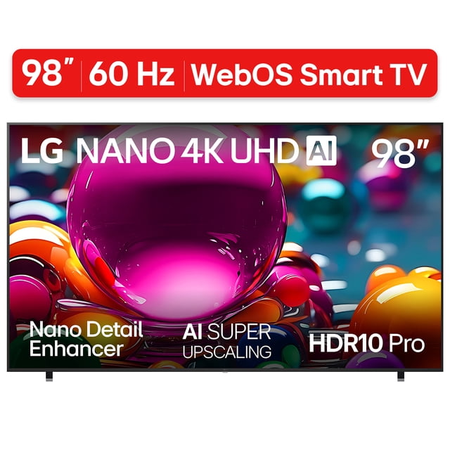 LG 98 Inch Class 4K Nano UHD TV AI NU85 Smart TV 2026, 98NU850BPUB