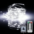 thumbnail image 1 of 33ft 100 LEDs Outdoor String Lights, Waterproof Daylight Copper Wire Fairy Light for Bedroom, Wedding, Garden, Patio, 1 of 7